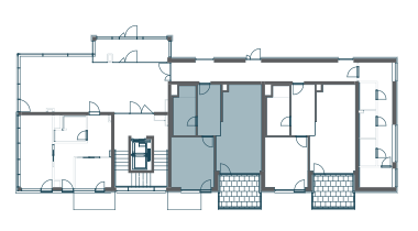 půdorys patra s apartmánem
