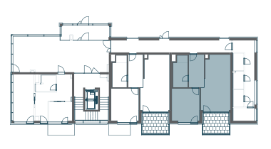 půdorys patra s apartmánem