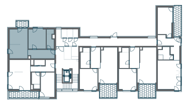 půdorys patra s apartmánem