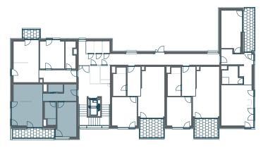 půdorys patra s apartmánem