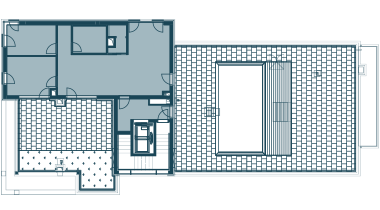 půdorys patra s apartmánem