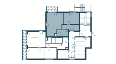 půdorys patra s apartmánem