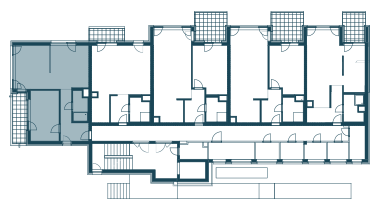 půdorys patra s apartmánem