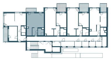 půdorys patra s apartmánem