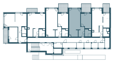 půdorys patra s apartmánem