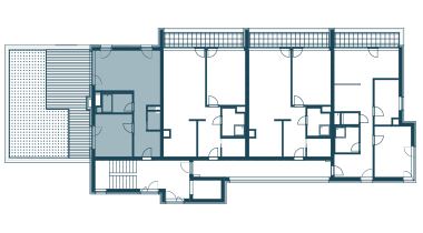 půdorys patra s apartmánem