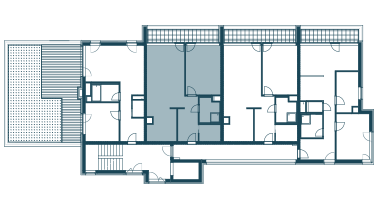 půdorys patra s apartmánem