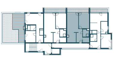 půdorys patra s apartmánem