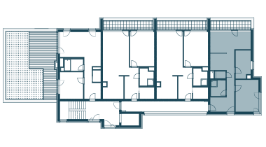 půdorys patra s apartmánem