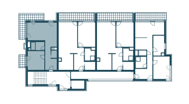 půdorys patra s apartmánem
