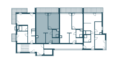 půdorys patra s apartmánem