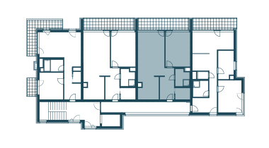 půdorys patra s apartmánem