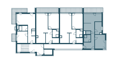 půdorys patra s apartmánem
