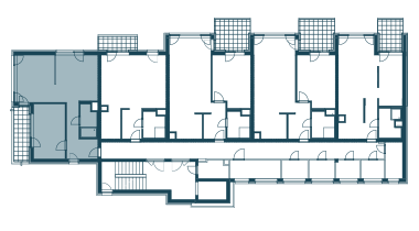 půdorys patra s apartmánem