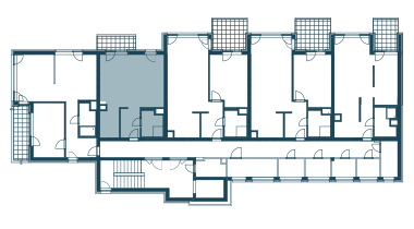 půdorys patra s apartmánem