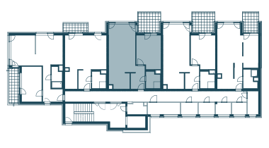 půdorys patra s apartmánem