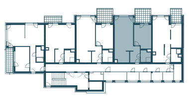 půdorys patra s apartmánem