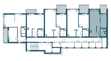 půdorys patra s apartmánem
