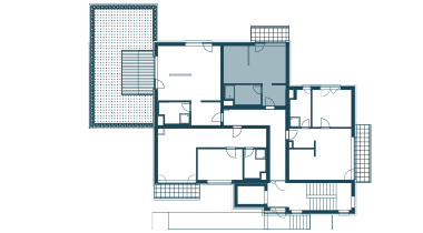půdorys patra s apartmánem