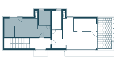 půdorys patra s apartmánem
