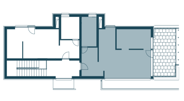 půdorys patra s apartmánem